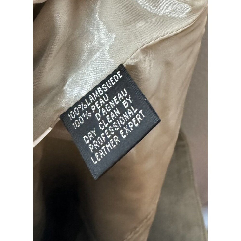 Ralph Lauren Black Label Skirt Women’s 4 100% Lambsuede Neutral Tan Slit Knee - Picture 5 of 7
